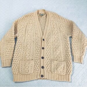 Bonner of Ireland Aran cardigan. Size large.